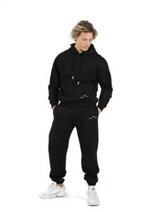 Nuevos Chándales Deportivos Personalizados con Bordado de Araña para Hombre, Corte Ajustado, 100% Algodón, Sudadera con Capucha y Pantalones Deportivos para Hombre - Product Image 5