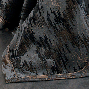 Guzide Riva Stella Anthracite <b>Grey</b> 4-Piece Customized Classic Luxury Home <b>Bedspread</b> Set 100% Chenille Organic Woven Striped Wash - Product Image 5