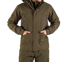 Veste de chasse imperméable de haute qualité avec capuche à cordon de serrage, camouflage orange, fentes de ventilation réglables, idéale pour le froid