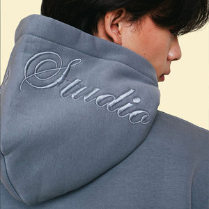 Ensemble de sweat à capuche en molleton zippé épais pour hommes tenue de survêtement deux pièces pour automne hiver vêtements de sport teints en couleur unie - Product Image 2