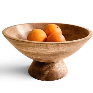 Cuenco de Pedestal de Mármol Sólido Premium, Cuenco para Servir Fruta de Piedra Natural Hecho a Mano con Forma Redonda Ancha y Base Estable y Pesada para Cocina - Product Image 2