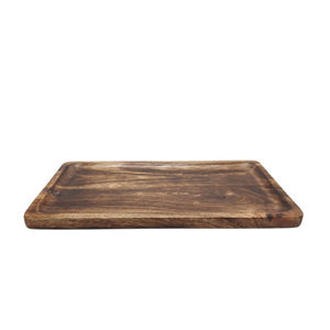 Bandeja para servir de madera de diseño moderno de forma ovalada en bandeja para servir alimentos de Color Natural para el hogar y suministros de hoteles hechos a mano - Product Image 5