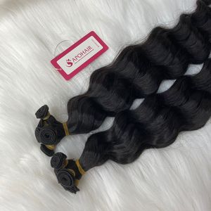 ผมต่อแบบเรีมีสีดำผมหยิกแบบผูกด้วยมือ - Product Image 5