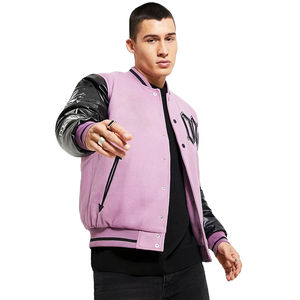 Chaqueta de béisbol universitaria informal para hombre con logotipo y soporte de parches bordados de chenilla de alta calidad personalizada de fabricante OEM para invierno - Product Image 1