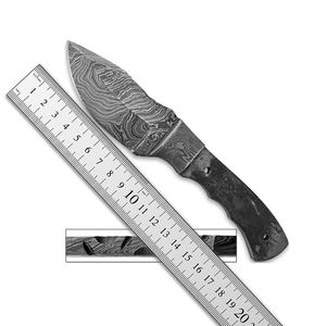 Custom OEM Handmade Damascus Steel Blade Forged <b>Knife</b> with Leather Sheath for Outdoor Camping Use - Product Image 2