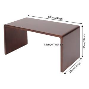 Table basse en bois en forme de C, table d'appoint de 24 pouces de hauteur, table d'appoint de canapé multi-usage - Product Image 4