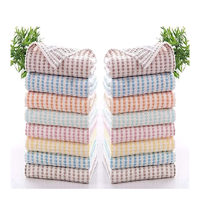 Toallas de mano de cocina con estampado de bloques de algodón orgánico 100%, microfibra tejida de gran tamaño, certificado GOTS de secado rápido para la vida en el hogar - Product Image 5