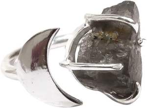 Anillo de Plata de Ley 925 con Labradorita Natural en Forma de Luna Creciente, Joyería Hecha a Mano, Regalo de Navidad o Cumpleaños para Mujer - Product Image 4