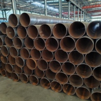 Tuyau en acier soudé en spirale 3PE anti-corrosion extérieur certifié ASTM API, test de pression disponible, pour réseau d'égouts urbains et champs pétrolifères