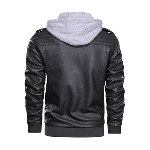 Chaqueta de cuero con capucha para hombre, alta calidad, otoño e invierno, de cuero, para motorista, por maximice Wear - Product Image 6