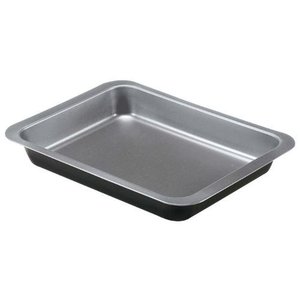 Sartén para lasagna antiadherente de acero inoxidable (32x24cm) SILVER ELEGANCE Gris 74024 - Product Image 1