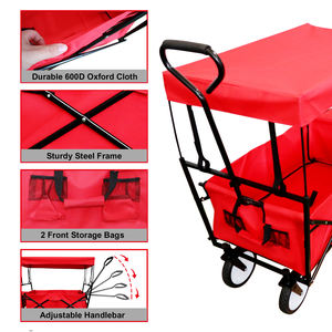 Chariot de camping pliable pour jardin en plein air Chariot pliant robuste pour enfants - Product Image 4