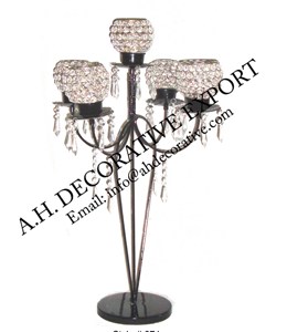 Portavelas de cristal para mesa de boda con votivos de cristal, portavelas hecho a mano, decoración del hogar, candelabros grandes - Product Image 3