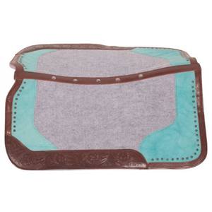 Tapis de selle de cheval véritable de qualité supérieure 32 "x 31" x 1 "épaisseur cuir classique travail avec doublure en tissu - Product Image 5