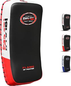 Curved Kick Pad Boxing Target Shield Muay Thai MMA Training <b>Dummy</b> Leather PU Material Non-Slip Lightweight Breathable Premium - Product Image 1