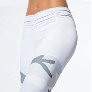 Leggings de Yoga de secado rápido con cintura elástica para mujer, conjunto de pantalones de gimnasio de entrenamiento de cintura alta personalizado, ropa de Fitness de punto transpirable - Product Image 3