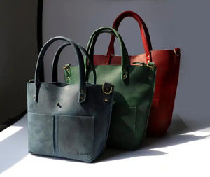 Offre Spéciale élégance sac fourre-tout dames de haute qualité en cuir véritable fermeture à glissière Portable deux poignées polyester-sac à main exclusif - Product Image 3