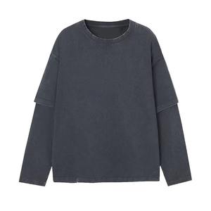 เสื้อยืดผู้ชายแขนยาวสองชั้นแบบเรียบรุ่น2024-25 - Product Image 1