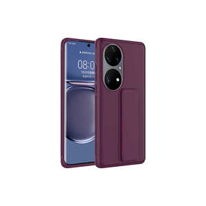 Funda Netzy para Huawei P50 Pro SAFA Qstand con Soporte, Funda de Silicona de Alta Calidad Resistente a Impactos con Cuero de Lujo Color Rosa - Product Image 2