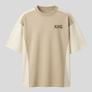 T-shirt homme en coton surdimensionné à épaules tombantes, manches courtes, style décontracté, streetwear et usage quotidien, très tendance - Product Image 1