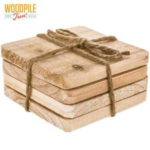 Natural Wooden Drink <b>Coasters</b> Set | Premium Solid Wood Coffee <b>Tea</b> <b>Coasters</b> | Reusable Eco Friendly Tabletop Protection - Product Image 6