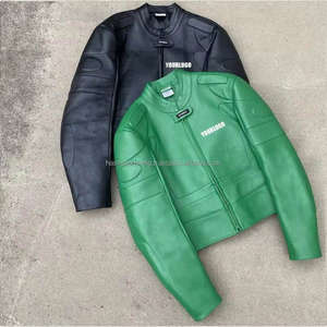 Casual Leather Jacket <b>Men</b> Custom logo Designer Blank Pure <b>Plus</b> <b>Size</b> <b>Men's</b> Jackets - Product Image 5