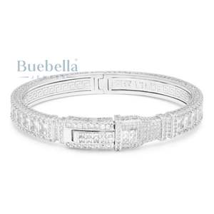 5Mm 18k Gold Plated 925 Sterling <b>Silver</b> Moissanite Princess Cut <b>Bangle</b> <b>Bracelet</b> for men Women Gifts Wholesale Jewelry - Product Image 4