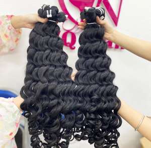 Remy Virgin 100% Vietnamese Human Hair Natural <b>Curly</b> <b>Bundles</b> Weft With Wholesale Price From Factory - Product Image 1