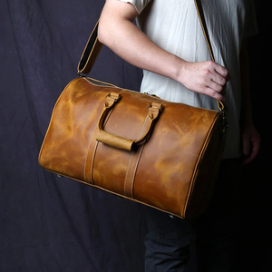 Leather Weekender Duffel <b>Bag</b> with Zipper Closure Durable Eco-Friendly Multi-Functional Custom Size <b>Travel</b> <b>Bag</b> - Product Image 3