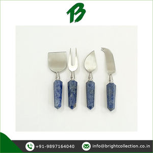 Couteau à fromage Top Vente Quartz Bleu Pierre Naturelle Couverts à Fromage Ensemble Disponible pour les Acheteurs Mondiaux à Bon Prix - Product Image 2