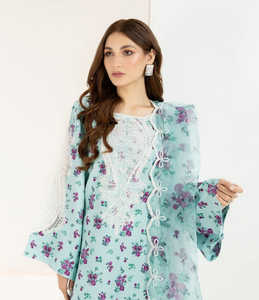 เสื้อยืด3ชิ้นปักลายสำหรับผู้หญิงดูแพตตาเสื้อ3ชิ้นสำหรับใส่ในสนามหญ้า Salwar Kameez - Product Image 3