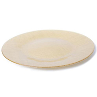 Assiettes de présentation rondes classiques en métal doré pour une décoration de table de style rustique et les réunions familiales de Thanksgiving – Nouveauté