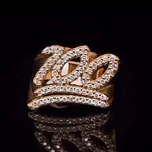 Anillo de diamante cultivado Leb de Plata de Ley 925 para hombre con diseño helado de claridad VVS bodas fiestas compromiso estilo que marca tendencia - Product Image 3