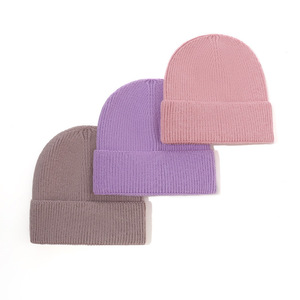 High Quality Warm Winter Caps Solid Color Thickened Knit <b>Hats</b> Knitted Custom Beanies <b>for</b> Men and <b>Women</b> <b>Beach</b> 100% Acrylic - Product Image 1