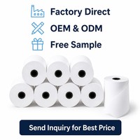 Rouleaux de papier thermique 80x80mm sans BPA, simple couche, pour reçus de caisse enregistreuse, vente en gros, direct usine