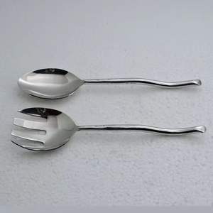 Most Fashionable Latest Design Handmade Customized Bone <b>Resin</b> Made White <b>Colour</b> Salad Server Utensils - Product Image 2