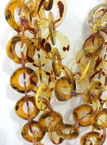 Collares de Resina Elegantes Tallados y Pintados a Mano con Arte Indio Exótico para Mujeres con Sentido de la Moda, Patrones Florales Multicolores Atrevidos, Ángel - Product Image 4