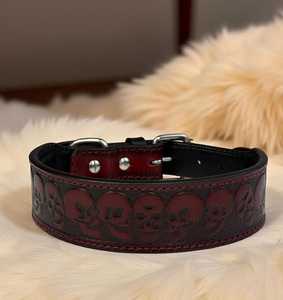 Collier pour chien en cuir occidental classique, fait à la main, en cuir véritable avec finition luxueuse - Product Image 2
