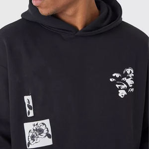 Sweatshirts à capuche unisexes en coton 400gsm pour hommes, nouveaux sweatshirts à manches longues et à la mode de créateur, imprimés sur mesure, brodés en 3D, hiver - Product Image 2