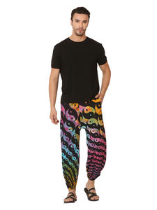 Pantalon de détente pour homme en coton 100% premium, uni, coupe droite, respirant, écologique, vêtements de nuit décontractés - Product Image 3