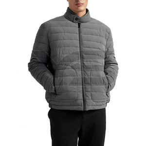 Chaqueta de burbuja de moda para hombre-Chaqueta acolchada impermeable de alta calidad-Chaqueta con logotipo personalizado transpirable a prueba de viento con cierre de cremallera - Product Image 1