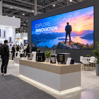 Écran LED intérieur à pas fin P1.87 pour une vision large, panneau mural vidéo commercial pour salle d'exposition