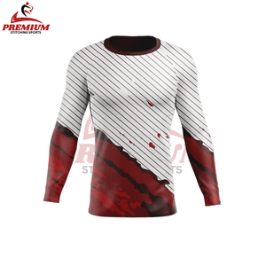 New Rash Guard Men Sublimation <b>Printed</b> Spandex Gym <b>Surfing</b> Diving Compression Shirts Wholesale with Good Quality and Design - Product Image 1
