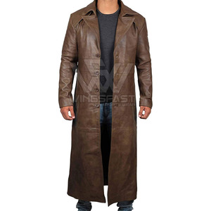 เสื้อโค้ทหนังของผู้ชายดีไซน์โดดเด่นทนทานทำด้วยมือในปากีสถาน - Product Image 1