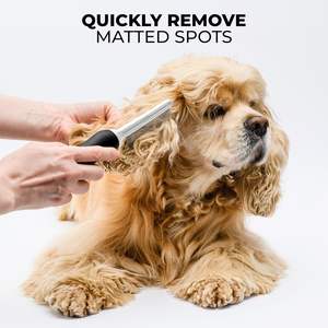 Peine Metálico Simple para Perros y Gatos, para Desenredar y Eliminar el Pelo Muerto, con Dientes Largos y Cortos de Acero Inoxidable - Product Image 5