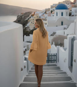 Robe en lin coupe ample personnalisée avec manches évasées et col de chemise - Product Image 6