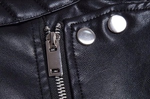 แจ็กเก็ตหนังกันลมคุณภาพพรีเมียมของผู้ชายสไตล์ตะวันตกที่หรูหรามีดีไซน์และ MS-LJ-03โลโก้ที่ปรับแต่งได้สีดำ - Product Image 5