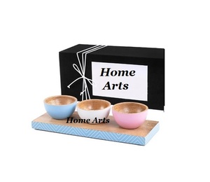 Bol à chocolats en bois au design moderne avec plateau, qualité supérieure, taille personnalisée, bol de service alimentaire par Home Arts - Product Image 1