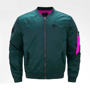 Chaqueta Bomber para Hombre de Color Sólido con Cremallera Completa, Chaqueta Bomber Ligera de Primera Calidad para Hombre - Product Image 1