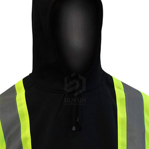 Vêtements de travail Sweat à capuche de sécurité en nylon et polyester Sweat à capuche de sécurité sur mesure Sweat à capuche de sécurité haute visibilité le plus vendu - Product Image 5